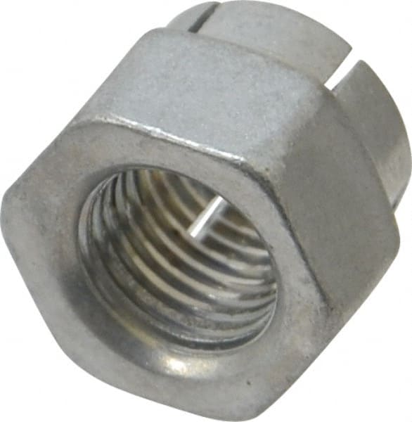 Flex-Loc - 3/8-24 UNJF Grade 2 Hex Lock Nut with Expanding Flex Top - Benchmark Tooling