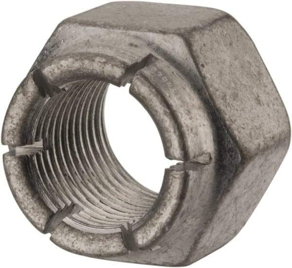 Flex-Loc - 5/8-18 UNJF Grade 2 Hex Lock Nut with Expanding Flex Top - 15/16" Width Across Flats, Cadmium-Plated Finish, Meets Military Specifications - Benchmark Tooling