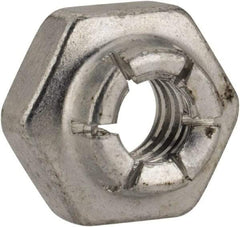 Flex-Loc - #10-24 UNJC Grade 2 Hex Lock Nut with Expanding Flex Top - Cadmium-Plated Finish, Meets Military Specifications - Benchmark Tooling