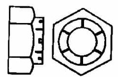 Flex-Loc - #2-56 UNJC Grade 2 Hex Lock Nut with Expanding Flex Top - Cadmium-Plated Finish, Meets Military Specifications - Benchmark Tooling