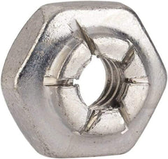 Flex-Loc - #6-32 UNJC Grade 2 Hex Lock Nut with Expanding Flex Top - 5/16" Width Across Flats, 3/16" High, Cadmium-Plated Finish, Meets Military Specifications - Benchmark Tooling