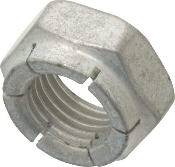 Flex-Loc - 3/8-24 UNJF Grade 2 Hex Lock Nut with Expanding Flex Top - 9/32" High, Cadmium-Plated Finish, Meets Military Specifications - Benchmark Tooling