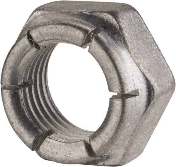 Flex-Loc - 7/16-20 UNJF Grade 2 Hex Lock Nut with Expanding Flex Top - 21/64" High, Cadmium-Plated Finish, Meets Military Specifications - Benchmark Tooling