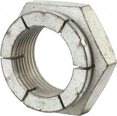 Flex-Loc - 1-14 UNJS Grade 2 Hex Lock Nut with Expanding Flex Top - 1-7/16" Width Across Flats, Cadmium-Plated Finish, Meets Military Specifications - Benchmark Tooling