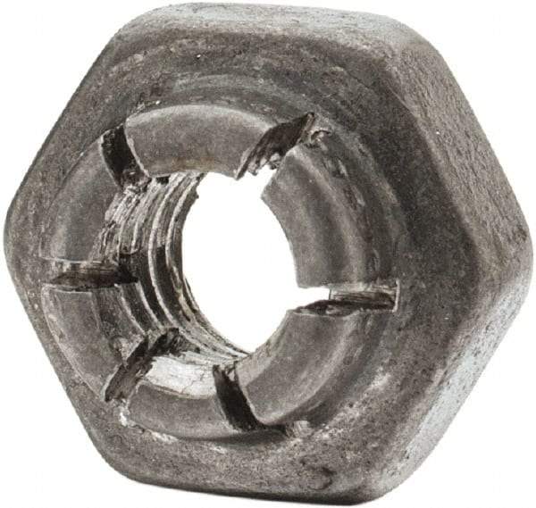 Flex-Loc - #10-24 UNJC Grade 2 Hex Lock Nut with Expanding Flex Top - 3/16" High, Cadmium-Plated Finish, Meets Military Specifications - Benchmark Tooling