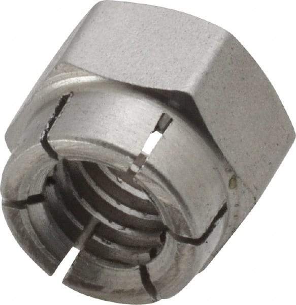 Flex-Loc - 3/8-16 UNC 18-8 Hex Lock Nut with Expanding Flex Top - Uncoated, Meets Military Specifications - Benchmark Tooling