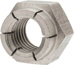 Flex-Loc - 1/2-13 UNC 18-8 Hex Lock Nut with Expanding Flex Top - Uncoated, Meets Military Specifications - Benchmark Tooling