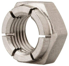 Flex-Loc - 3/8-24 UNJF 18-8 Hex Lock Nut with Expanding Flex Top - 9/32" High, Uncoated, Meets Military Specifications - Benchmark Tooling