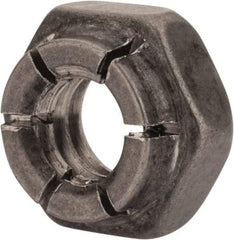 Flex-Loc - 1/4-20 UNC 18-8 Hex Lock Nut with Expanding Flex Top - 7/32" High, Uncoated, Meets Military Specifications - Benchmark Tooling