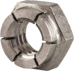 Flex-Loc - 5/16-18 UNC 18-8 Hex Lock Nut with Expanding Flex Top - 17/64" High, Uncoated, Meets Military Specifications - Benchmark Tooling