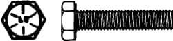 Made in USA - 3/8-24 UNF, 3-3/4" Length Under Head Hex Head Cap Screw - Partially Threaded, Grade 8 Alloy Steel, Zinc Yellow Dichromate Finish, 9/16" Hex - Benchmark Tooling