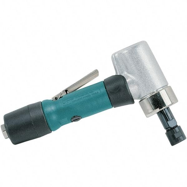 Dynabrade - 1/4" Collet, Angle Handle, Air Angle Die Grinder - 18,000 RPM, Rear Exhaust, 33.99 CFM, 0.7 hp, 90 psi, 1/4 NPT Inlet - Benchmark Tooling