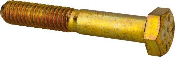 Value Collection - 5/16-18 UNC, 2" Length Under Head Hex Head Cap Screw - Partially Threaded, Grade 8 Alloy Steel, Zinc-Plated Finish, 1/2" Hex - Benchmark Tooling