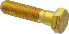 Value Collection - 3/8-16 UNC, 1-1/2" Length Under Head Hex Head Cap Screw - Partially Threaded, Grade 8 Alloy Steel, Zinc-Plated Finish, 9/16" Hex - Benchmark Tooling