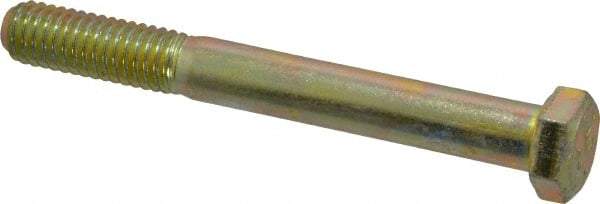 Value Collection - 3/8-16 UNC, 3-1/4" Length Under Head Hex Head Cap Screw - Partially Threaded, Grade 8 Alloy Steel, Zinc-Plated Finish, 9/16" Hex - Benchmark Tooling