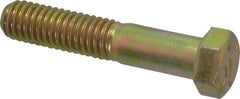 Value Collection - 7/16-14 UNC, 2-1/4" Length Under Head Hex Head Cap Screw - Partially Threaded, Grade 8 Alloy Steel, Zinc-Plated Finish, 5/8" Hex - Benchmark Tooling