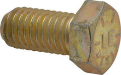 Value Collection - 1/2-13 UNC, 1" Length Under Head Hex Head Cap Screw - Fully Threaded, Grade 8 Alloy Steel, Zinc-Plated Finish, 3/4" Hex - Benchmark Tooling