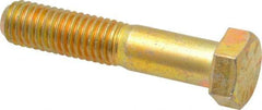 Value Collection - 1/2-13 UNC, 2-1/2" Length Under Head Hex Head Cap Screw - Partially Threaded, Grade 8 Alloy Steel, Zinc-Plated Finish, 3/4" Hex - Benchmark Tooling