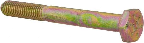 Value Collection - 1/4-28 UNF, 2-1/4" Length Under Head Hex Head Cap Screw - Partially Threaded, Grade 8 Alloy Steel, Zinc-Plated Finish, 7/16" Hex - Benchmark Tooling