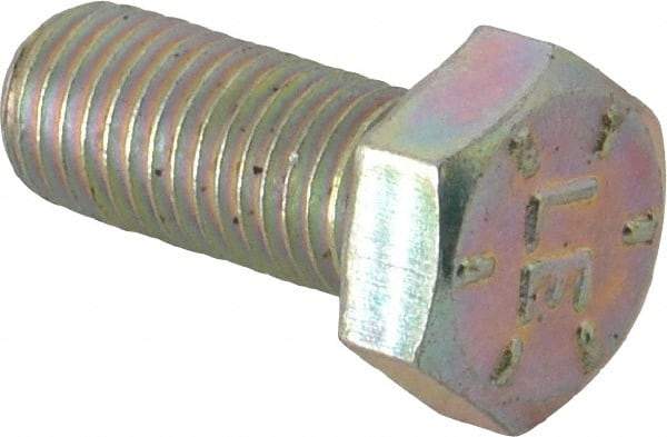 Made in USA - 5/16-24 UNF, 3/4" Length Under Head Hex Head Cap Screw - Fully Threaded, Grade 8 Alloy Steel, Zinc-Plated Finish, 1/2" Hex - Benchmark Tooling