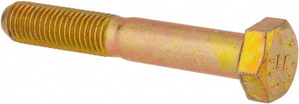 Value Collection - 5/16-24 UNF, 2" Length Under Head Hex Head Cap Screw - Partially Threaded, Grade 8 Alloy Steel, Zinc-Plated Finish, 1/2" Hex - Benchmark Tooling