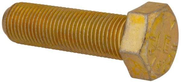 Value Collection - 1/2-20 UNF, 1-3/4" Length Under Head Hex Head Cap Screw - Partially Threaded, Grade 8 Alloy Steel, Zinc-Plated Finish, 3/4" Hex - Benchmark Tooling