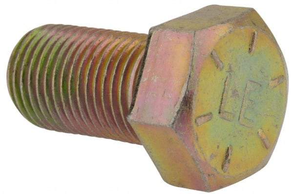 Value Collection - 9/16-18 UNF, 1" Length Under Head Hex Head Cap Screw - Fully Threaded, Grade 8 Alloy Steel, Zinc-Plated Finish, 13/16" Hex - Benchmark Tooling