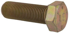 Value Collection - 9/16-18 UNF, 1-3/4" Length Under Head Hex Head Cap Screw - Fully Threaded, Grade 8 Alloy Steel, Zinc-Plated Finish, 13/16" Hex - Benchmark Tooling