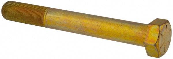 Value Collection - 1-1/4 - 12 UNF, 10" Length Under Head Hex Head Cap Screw - Partially Threaded, Grade 8 Alloy Steel, Zinc-Plated Finish, 1-7/8" Hex - Benchmark Tooling