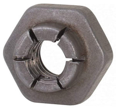 Flex-Loc - #10-24 UNJC Grade 2 Hex Lock Nut with Expanding Flex Top - Uncoated, Meets Military Specifications - Benchmark Tooling