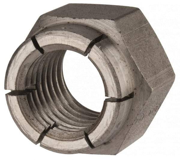 Flex-Loc - 3/4-10 UNC Grade 2 Hex Lock Nut with Expanding Flex Top - Uncoated, Meets Military Specifications - Benchmark Tooling