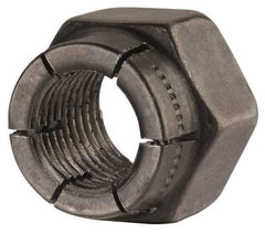 Flex-Loc - 3/8-24 UNJF Grade 2 Hex Lock Nut with Expanding Flex Top - Uncoated, Meets Military Specifications - Benchmark Tooling