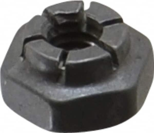 Flex-Loc - #8-32 UNJC Grade 2 Hex Lock Nut with Expanding Flex Top - 3/16" High, Uncoated, Meets Military Specifications - Benchmark Tooling