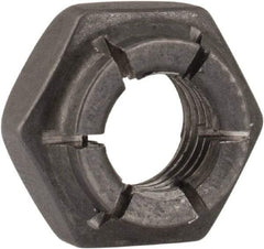 Flex-Loc - 1/4-28 UNJF Grade 2 Hex Lock Nut with Expanding Flex Top - 7/32" High, Uncoated, Meets Military Specifications - Benchmark Tooling