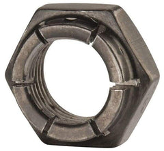 Flex-Loc - 5/8-18 UNJF Grade 2 Hex Lock Nut with Expanding Flex Top - 15/16" Width Across Flats, Uncoated, Meets Military Specifications - Benchmark Tooling