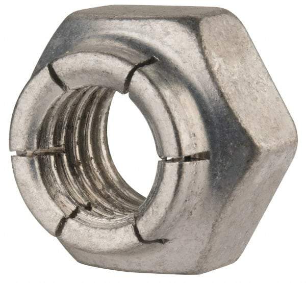 Flex-Loc - 1/2-13 UNC Grade 2 Heavy Hex Lock Nut with Expanding Flex Top - Cadmium-Plated Finish, Meets Military Specifications - Benchmark Tooling