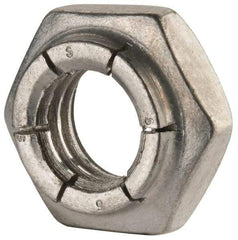 Flex-Loc - 1/2-13 UNC Grade 2 Heavy Hex Lock Nut with Expanding Flex Top - 21/64" High, Cadmium-Plated Finish, Meets Military Specifications - Benchmark Tooling