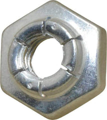 Flex-Loc - 1/4-20 UNC Grade 2 Heavy Hex Lock Nut with Expanding Flex Top - 7/32" High, Cadmium-Plated Finish, Meets Military Specifications - Benchmark Tooling