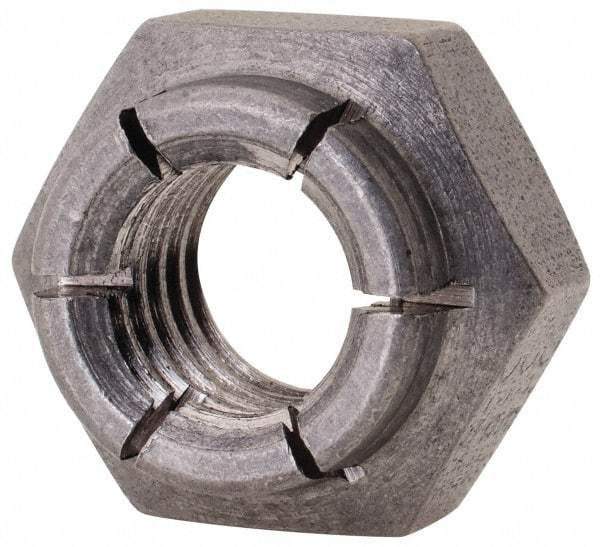 Flex-Loc - 3/8-16 UNC 18-8 Heavy Hex Lock Nut with Expanding Flex Top - Uncoated, Meets Military Specifications - Benchmark Tooling