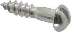 Value Collection - #4, 1/2" Length Under Head, Slotted Drive, Round Head Wood Screw - Benchmark Tooling