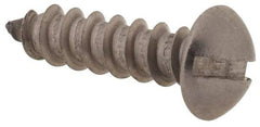 Value Collection - #10, 3/4" Length Under Head, Slotted Drive, Round Head Wood Screw - Stainless Steel, Grade 18-8 - Benchmark Tooling