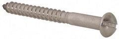 Value Collection - #10, 2" Length Under Head, Slotted Drive, Round Head Wood Screw - Stainless Steel, Grade 18-8 - Benchmark Tooling