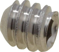Value Collection - #10-24 UNC, 3/16" OAL, Cup Point Set Screw - Grade 316 Stainless Steel, 3/32" Key - Benchmark Tooling