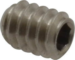 Value Collection - #10-24 UNC, 1/4" OAL, Cup Point Set Screw - Grade 316 Stainless Steel, 3/32" Key - Benchmark Tooling