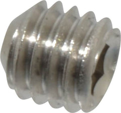 Value Collection - #10-32 UNF, 3/16" OAL, Cup Point Set Screw - Grade 316 Stainless Steel, 3/32" Key - Benchmark Tooling