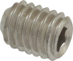 Value Collection - #10-32 UNF, 1/4" OAL, Cup Point Set Screw - Grade 316 Stainless Steel, 3/32" Key - Benchmark Tooling