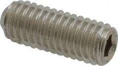 Value Collection - #10-32 UNF, 1/2" OAL, Cup Point Set Screw - Grade 316 Stainless Steel, 3/32" Key - Benchmark Tooling