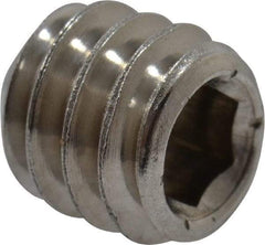 Value Collection - 1/4-20 UNC, 1/4" OAL, Cup Point Set Screw - Grade 316 Stainless Steel, 1/8" Key - Benchmark Tooling