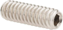 Value Collection - 1/4-20 UNC, 3/4" OAL, Cup Point Set Screw - Grade 316 Stainless Steel, 1/8" Key - Benchmark Tooling