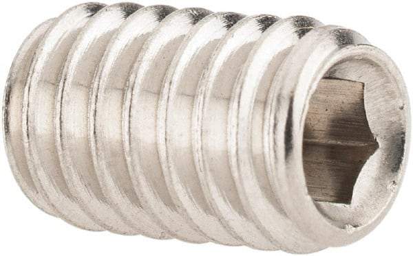 Value Collection - 5/16-18 UNC, 1/2" OAL, Cup Point Set Screw - Grade 316 Stainless Steel, 3/32" Key - Benchmark Tooling